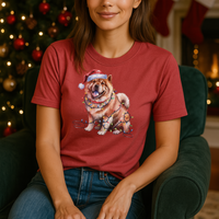 Load image into Gallery viewer, Christmas Chow Chow Shirt, Christmas Lights Dog Tee, Christmas Dog Tee, Chow Chow Mom Tshirt, Gift for Dog Lover, Chow Chow
