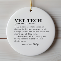 Load image into Gallery viewer, Personalized Custom Vet Tech Gift, Funny Veterinary Assistant Gift, Humorous Vet Tech Keepsake
