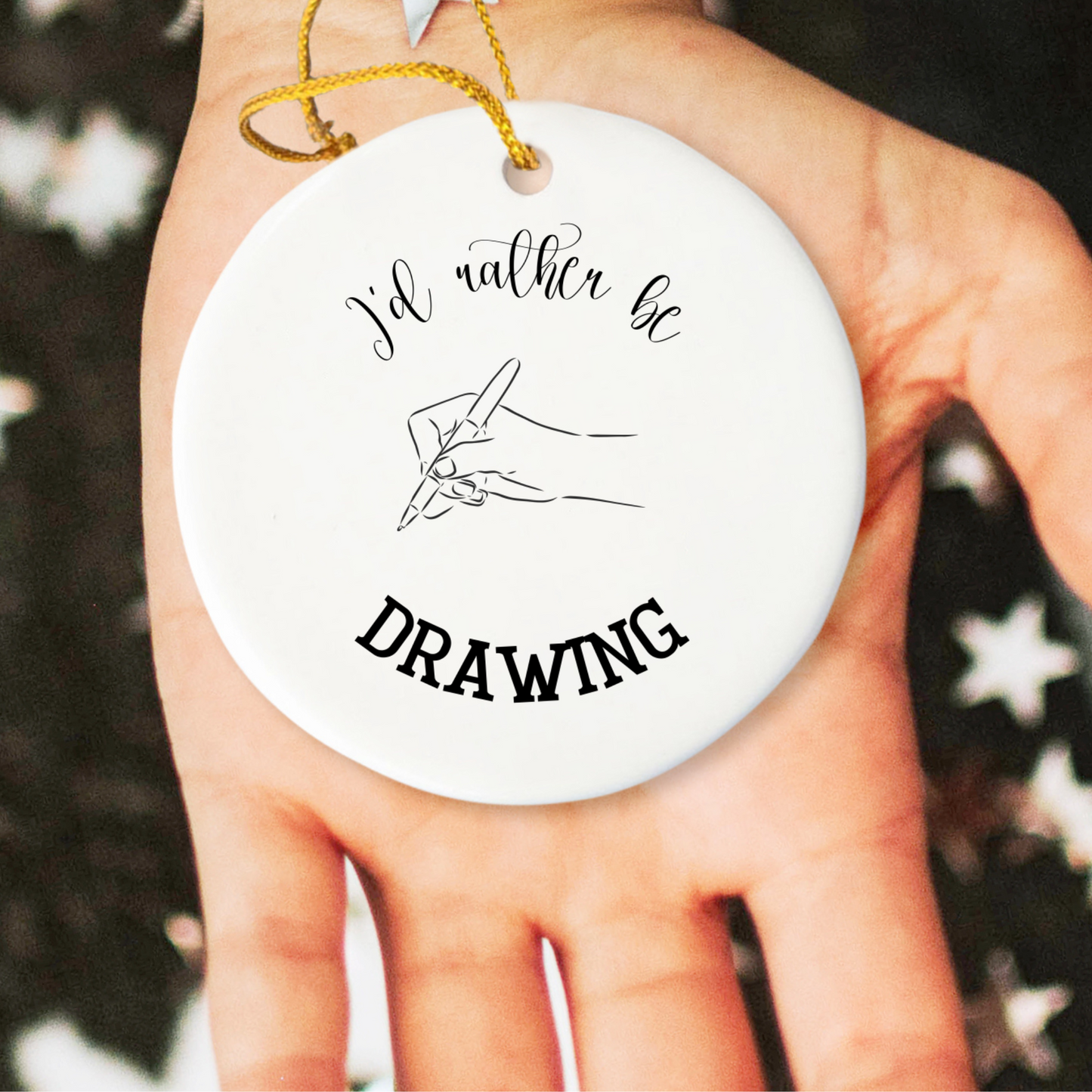 Drawing Ornament, Sketch Ornament, Artist Gift, Crafty Gift, Doodle Decoration, Drawing Lover Gift