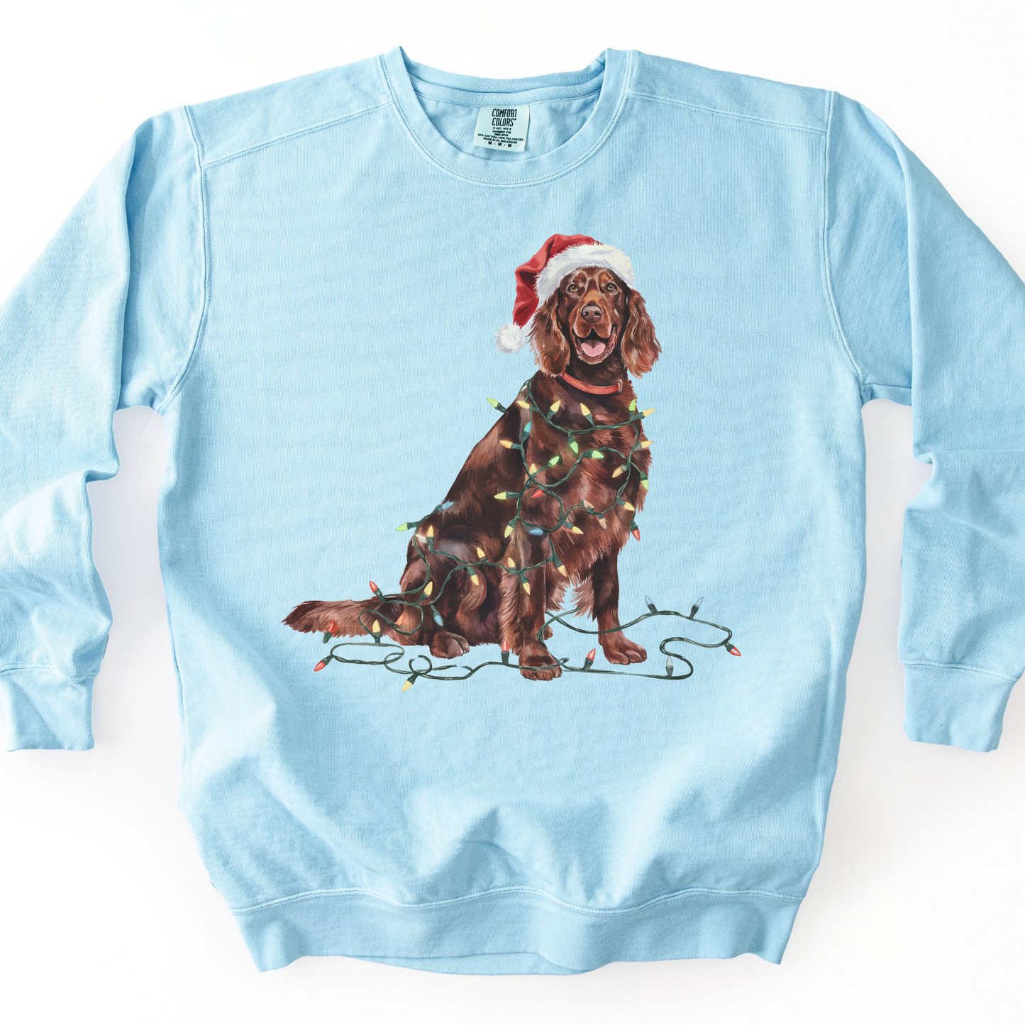 Irish Setter Christmas Lights Sweatshirt