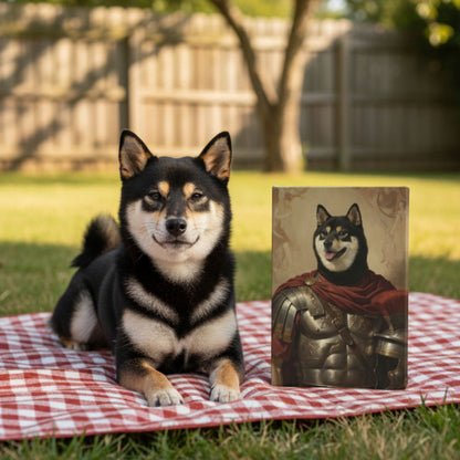 Custom Pet Roman Warrior Portrait – Personalized Dog or Cat Canvas