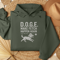 Load image into Gallery viewer, D.O.G.E. Funny Dog Shirt, Make Fetch Happen Again Tee for Patriotic Pet Lovers, Dog Moms &amp; Dads, and Pup Enthusiasts
