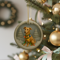 Load image into Gallery viewer, Personalized Greyhound Christmas 3D Clay-Style Dog Keepsake