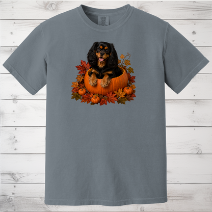 Black and Tan Cavalier Pumpkin Shirt