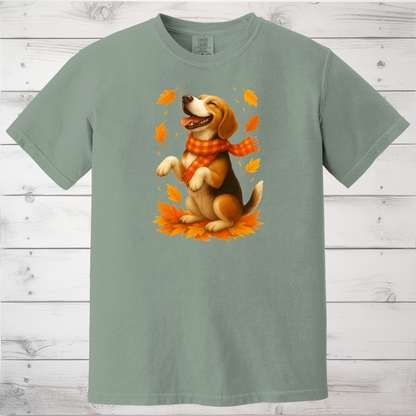 Beagle Autumn Shirt, Cozy Dog Sweatshirt, Fall Beagle Lover Gift, Cute Dog Apparel, Autumn Leaves T-shirt, Pet Lover Clothing