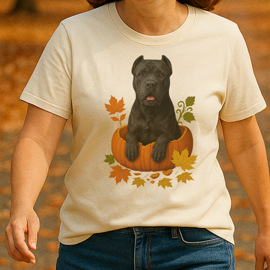 Cane Corso Pumpkin Fall T-Shirt, Cute Autumn Dog Lover Tee & Thanksgiving Gift