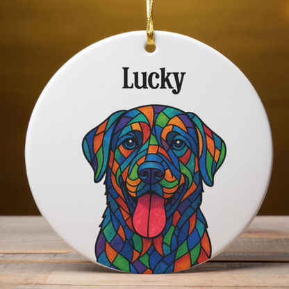 Personalized Geometric Pet Ornament