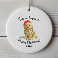 Load image into Gallery viewer, Christmas Havanese Ornament, Christmas Lights Dog Keepsake

