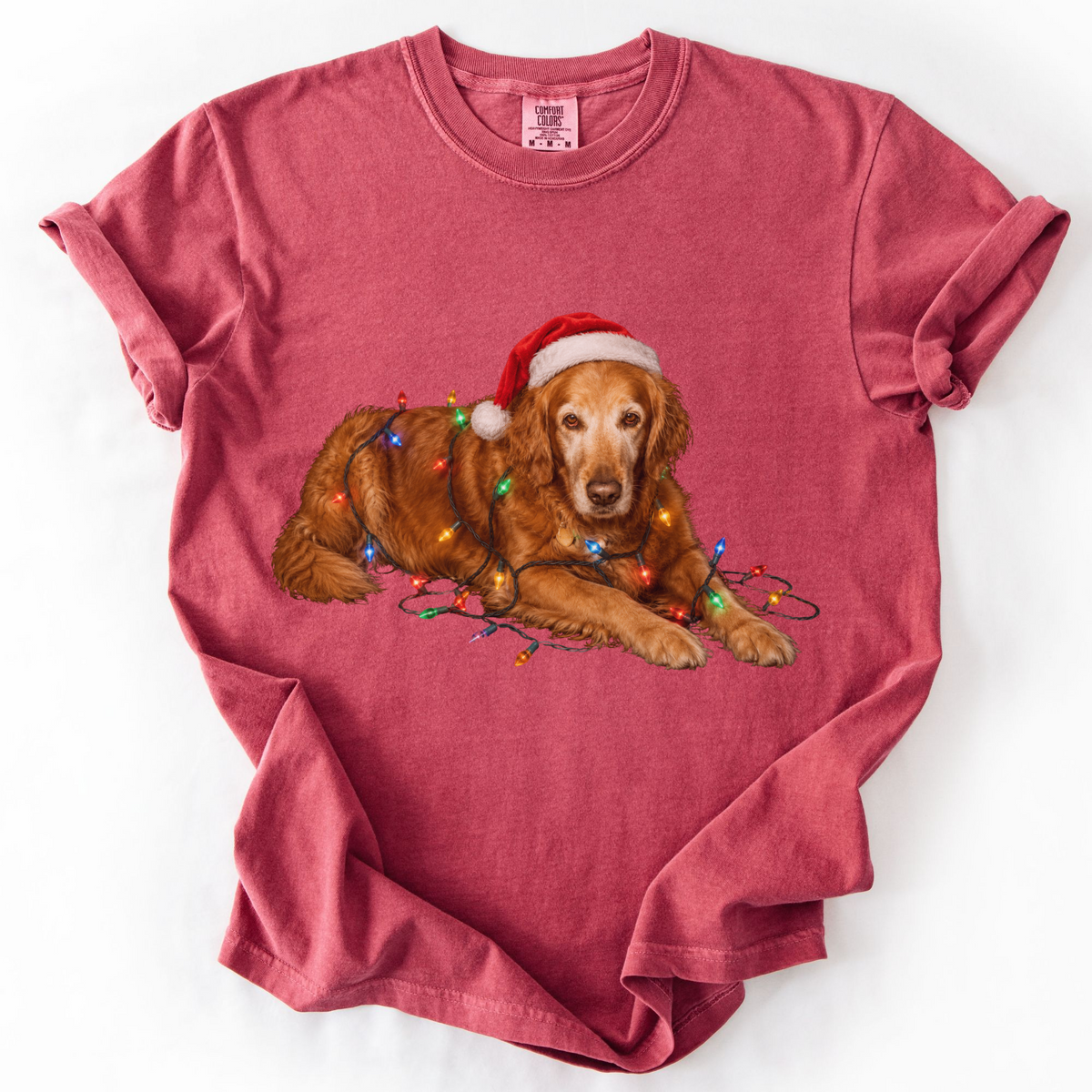 Personalized Dog Photo Christmas Shirt Custom Pet Holiday Comfort Colors Tee