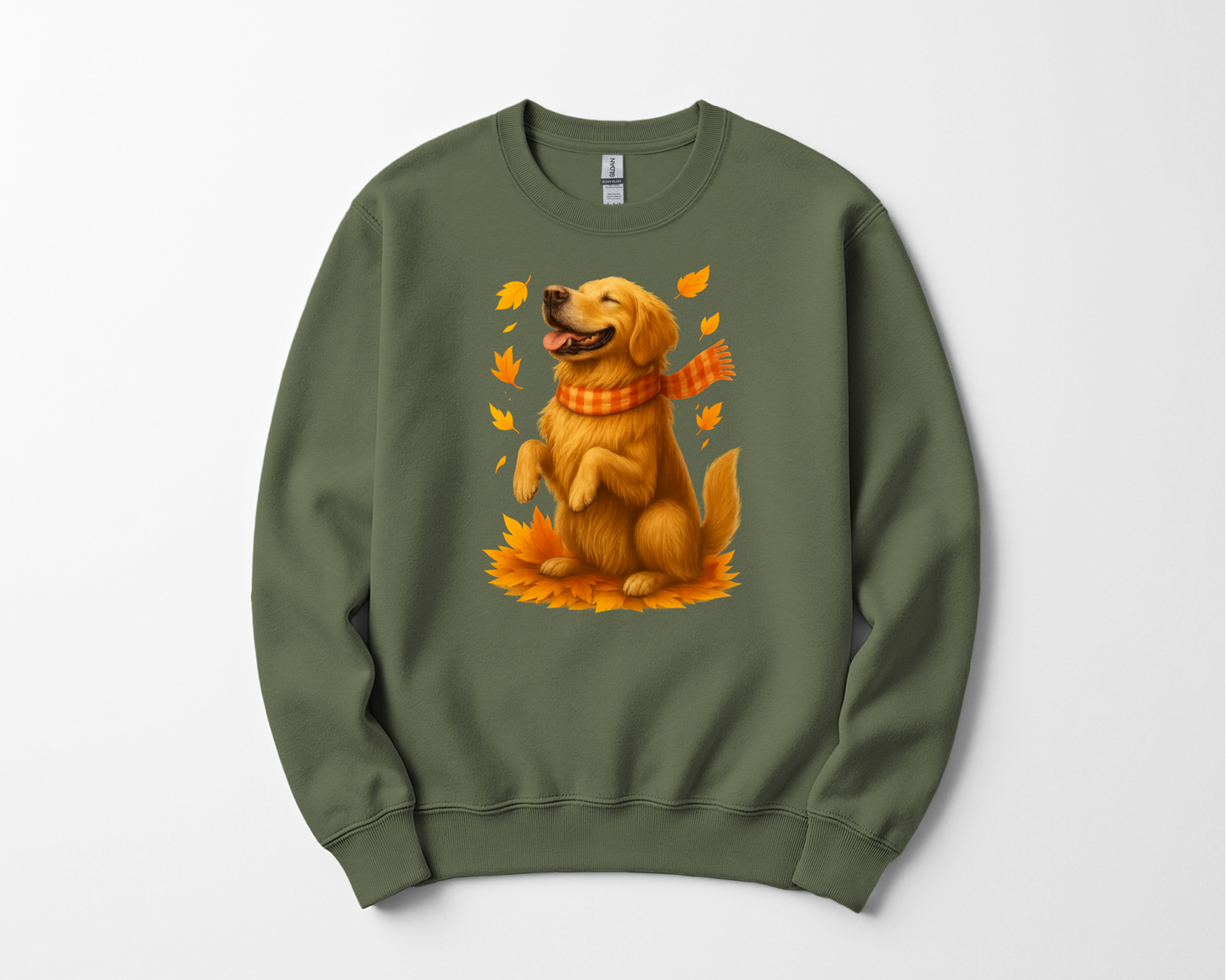 Golden Retriever Fall Shirt, Autumn Dog Sweatshirt, Pet Lover Gift, Cozy Canine Apparel, Seasonal Dog Mom Clothing