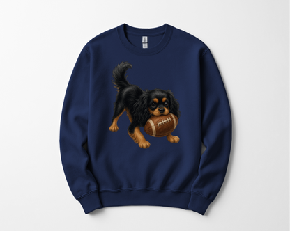 Black Tan Cavalier Football Sweatshirt