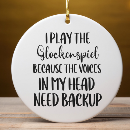 Glockenspiel Ornament, Ceramic Musician Gift