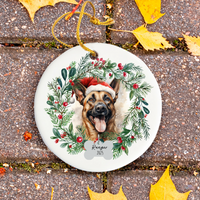 Load image into Gallery viewer, Personalized Belgian Malinois Christmas Ornament
