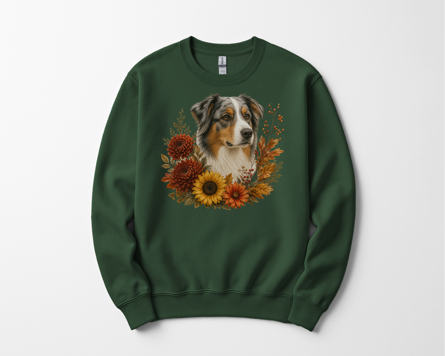 Australian Shepherd Autumn Floral Sweatshirt
