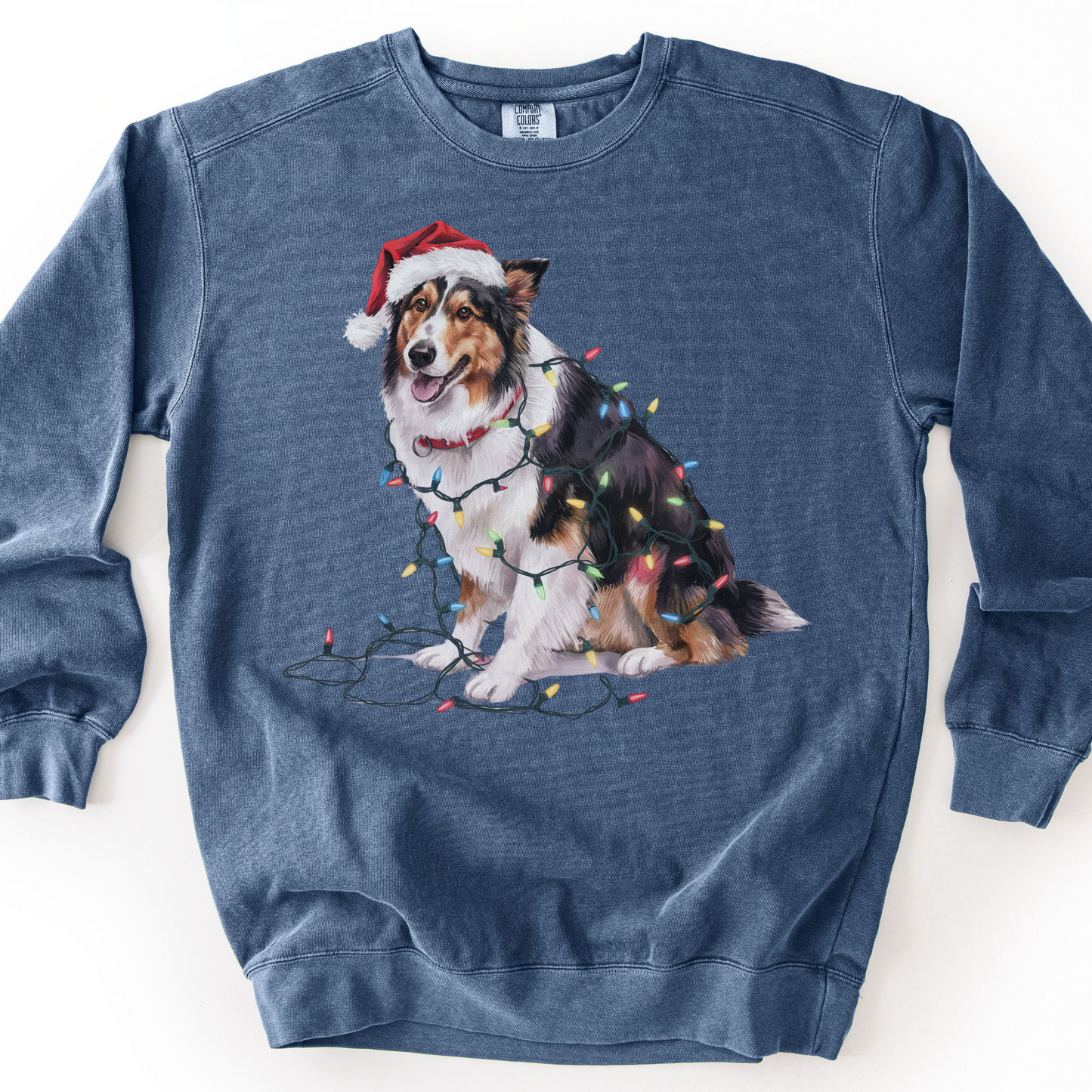Collie Christmas Lights Sweatshirt