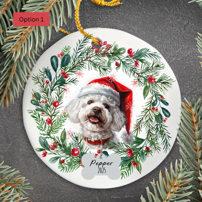 Personalized Bichon Frise Christmas Ornament