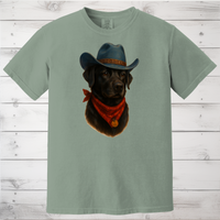Load image into Gallery viewer, Customized Cowboy Pet Photo Portrait Shirt

