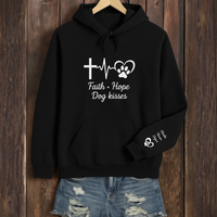 Load image into Gallery viewer, Customized Faith Hope Dog Kisses Unisex Heavy Blend™ Hooded Sweatshirt
