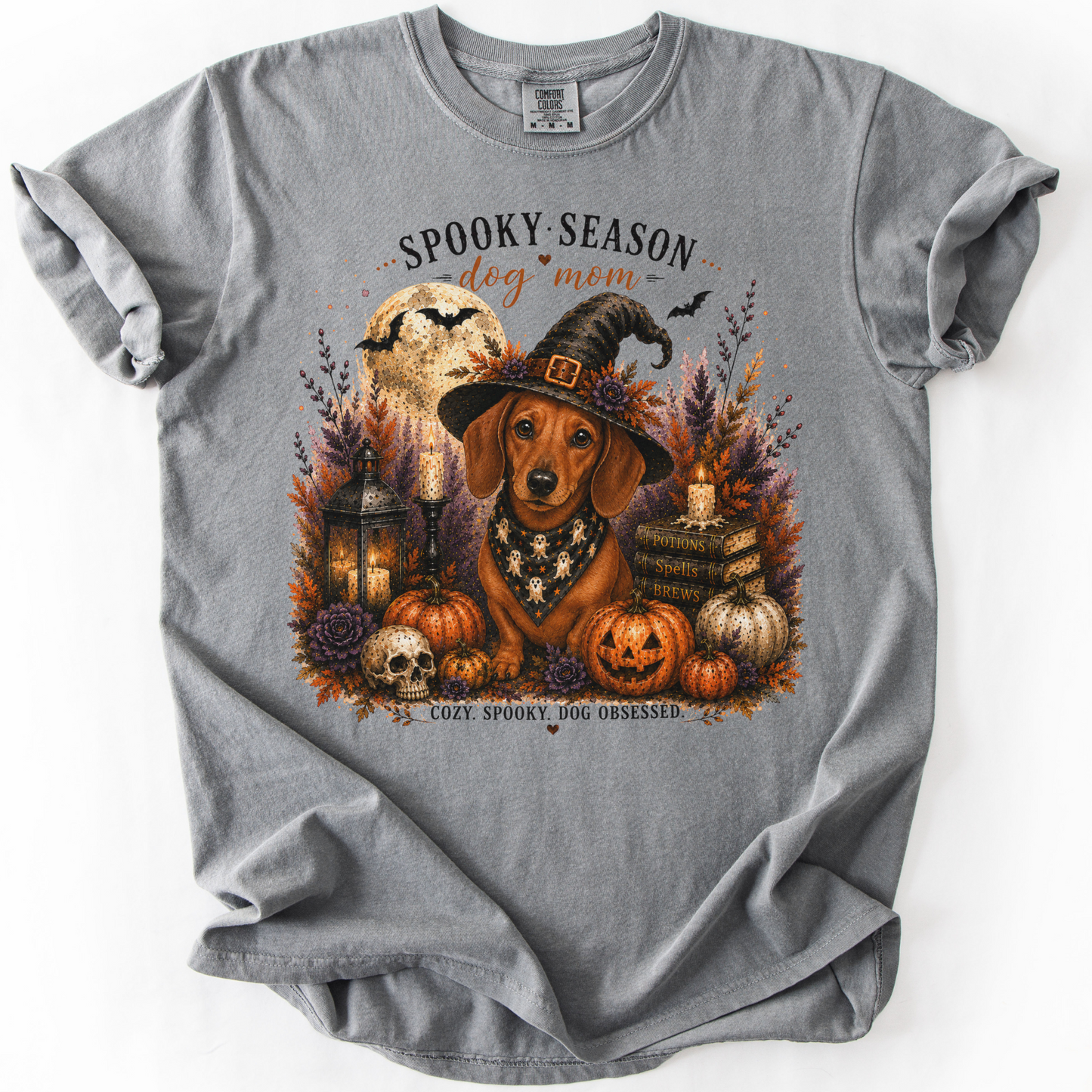 Red Dachshund Spooky Season Dog Mom Halloween Shirt