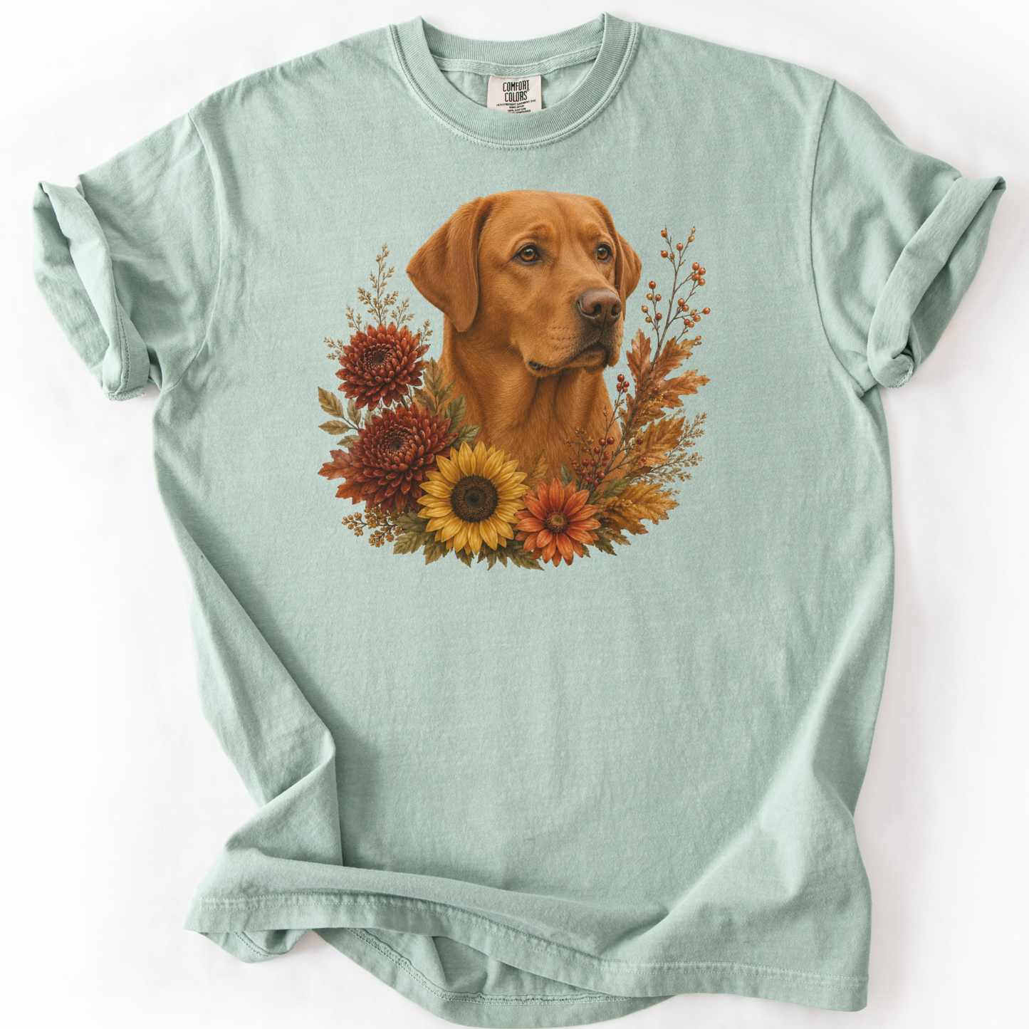 Fox Red Labrador Autumn Floral Shirt