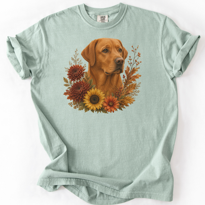 Fox Red Labrador Autumn Floral Shirt