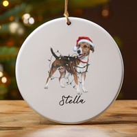 Load image into Gallery viewer, Smooth Fox Terrier Ornament, Personalized Christmas Decor
