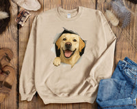 Load image into Gallery viewer, Peeking Labrador Sweatshirt - Use Code FALL15 at checkout for 15% Off.
