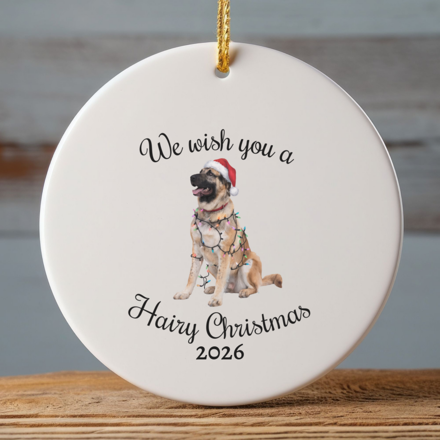 Christmas Anatolian Shepherd Ornament, Christmas Lights Dog Keepsake, Christmas Dog, Anatolian Shepherd Mom, Gift For Dog Lover