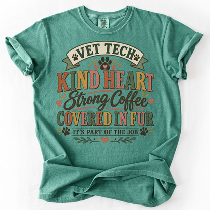 Kind Heart Strong Coffee Vet Tech Shirt