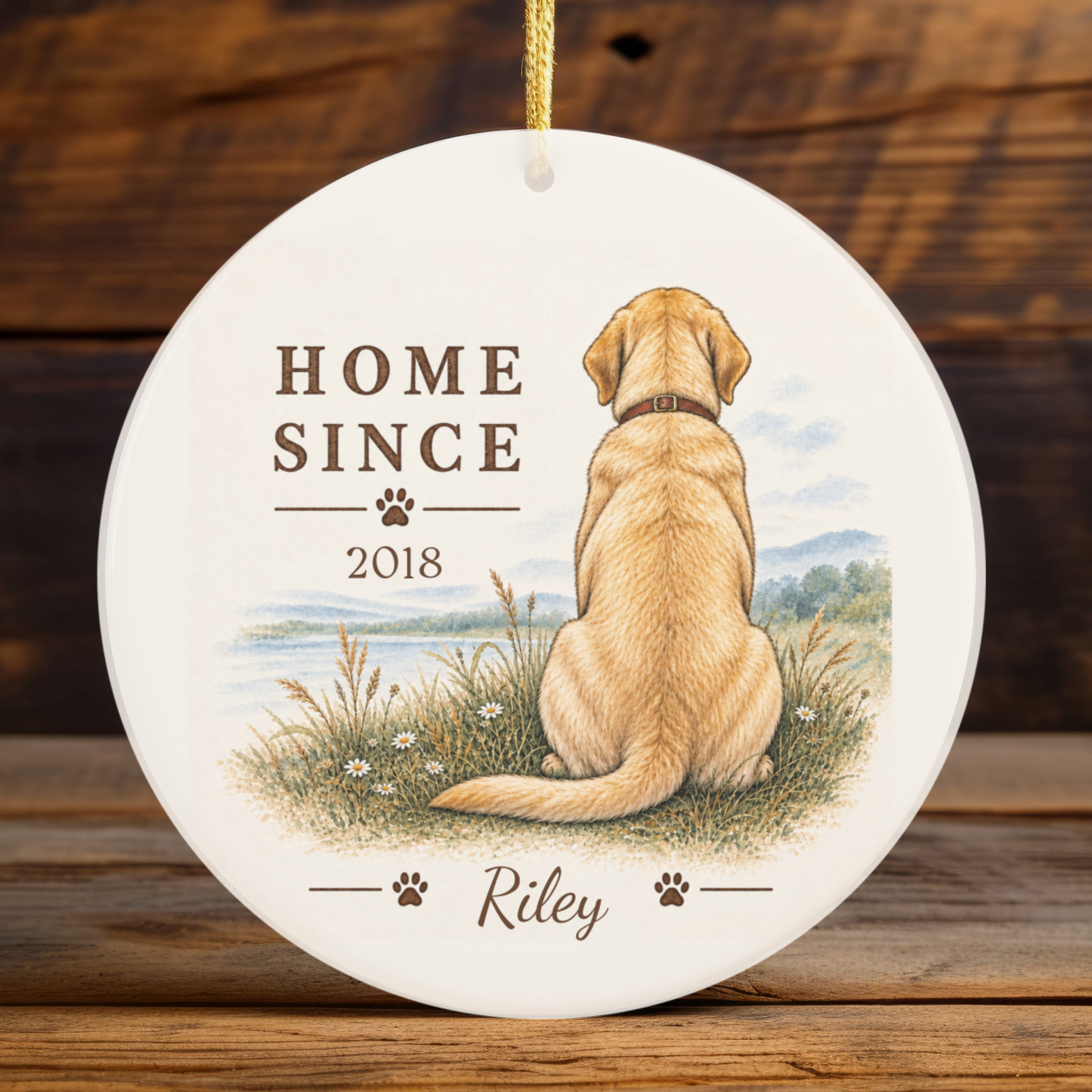 Personalized Dog Ornament, Double Sided Gotcha Day Gift, Custom Pet Adoption Keepsake