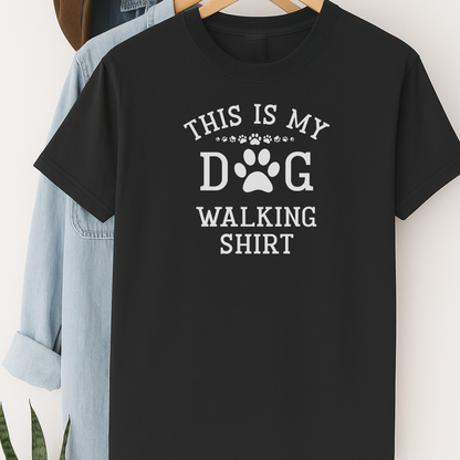 This Is My Dog Walking Shirt – Funny Paw Print T-Shirt for Dog Lovers & Pet Parents