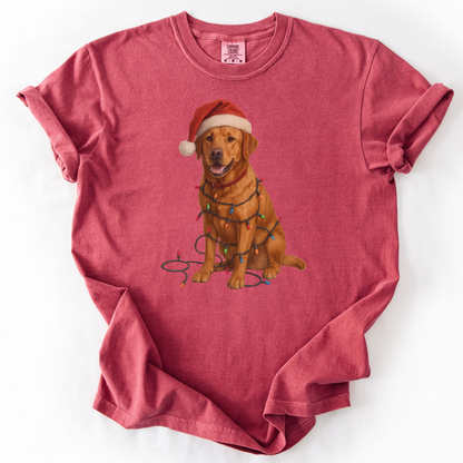 Fox Red Labrador Christmas Lights Shirt