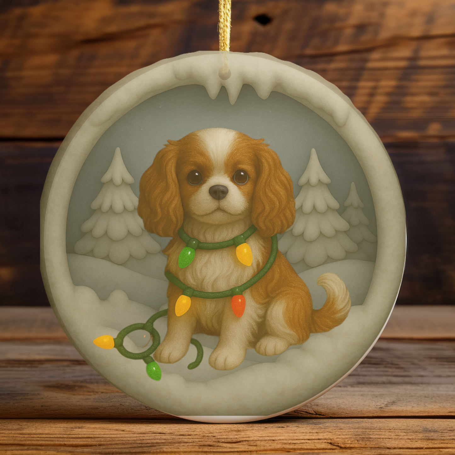Personalized Blenheim Cavalier King Charles Christmas Ornament
