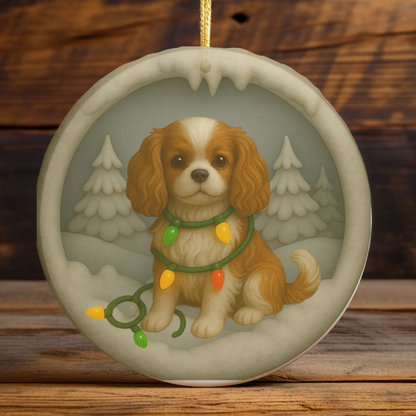 Personalized Blenheim Cavalier King Charles Christmas Ornament