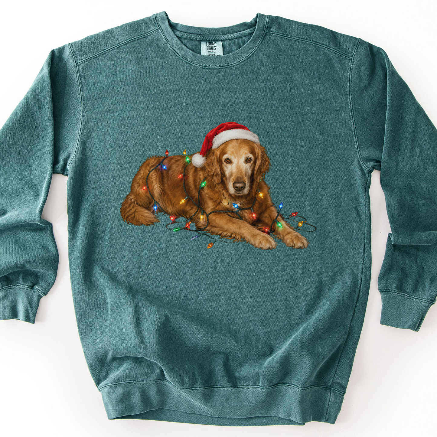 Personalized Dog Photo Christmas Sweatshirt Custom Pet Holiday Crewneck Gift