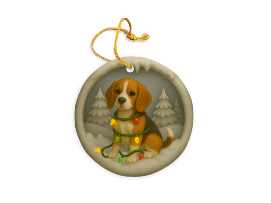 Personalized Beagle Christmas Lights Keepsake