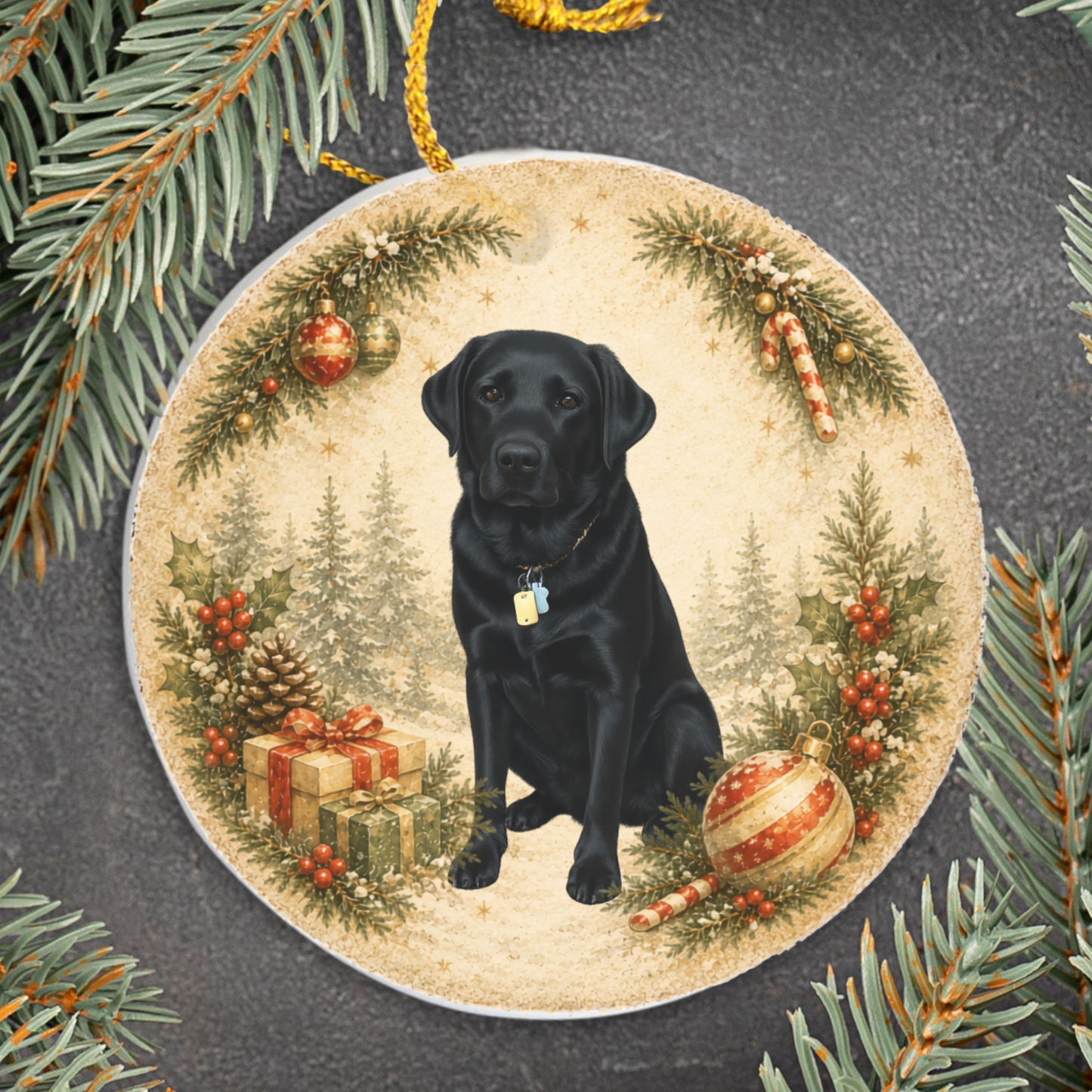 Personalized Dog Photo Christmas Ornament, Custom Pet Memorial Gift