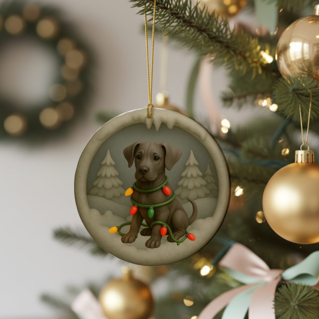 Personalized Great Dane Christmas 3D Clay-Style Dog Keepsake