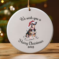 Load image into Gallery viewer, Christmas Norfolk Terrier Ornament, Christmas Lights Dog Keepsake
