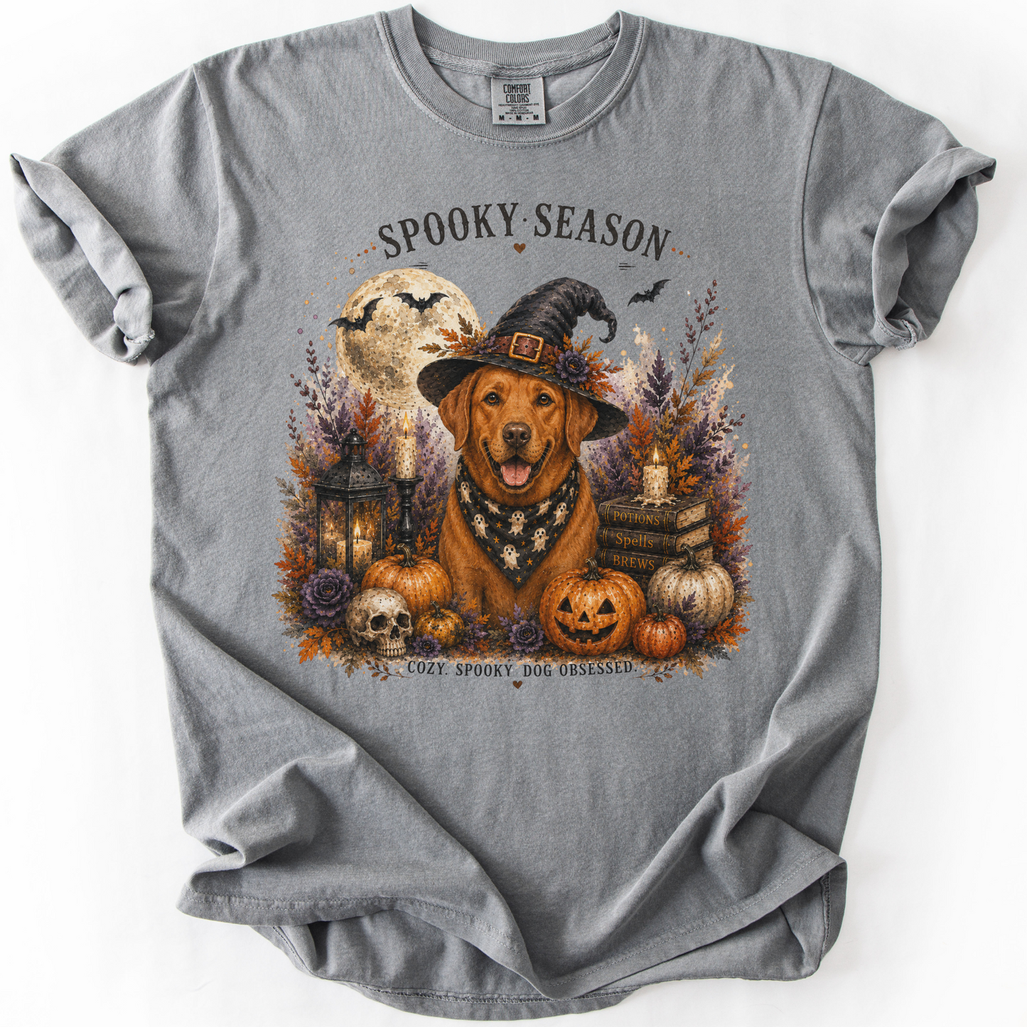 Fox Red Lab Spooky Season Dog Mom Halloween Shirt