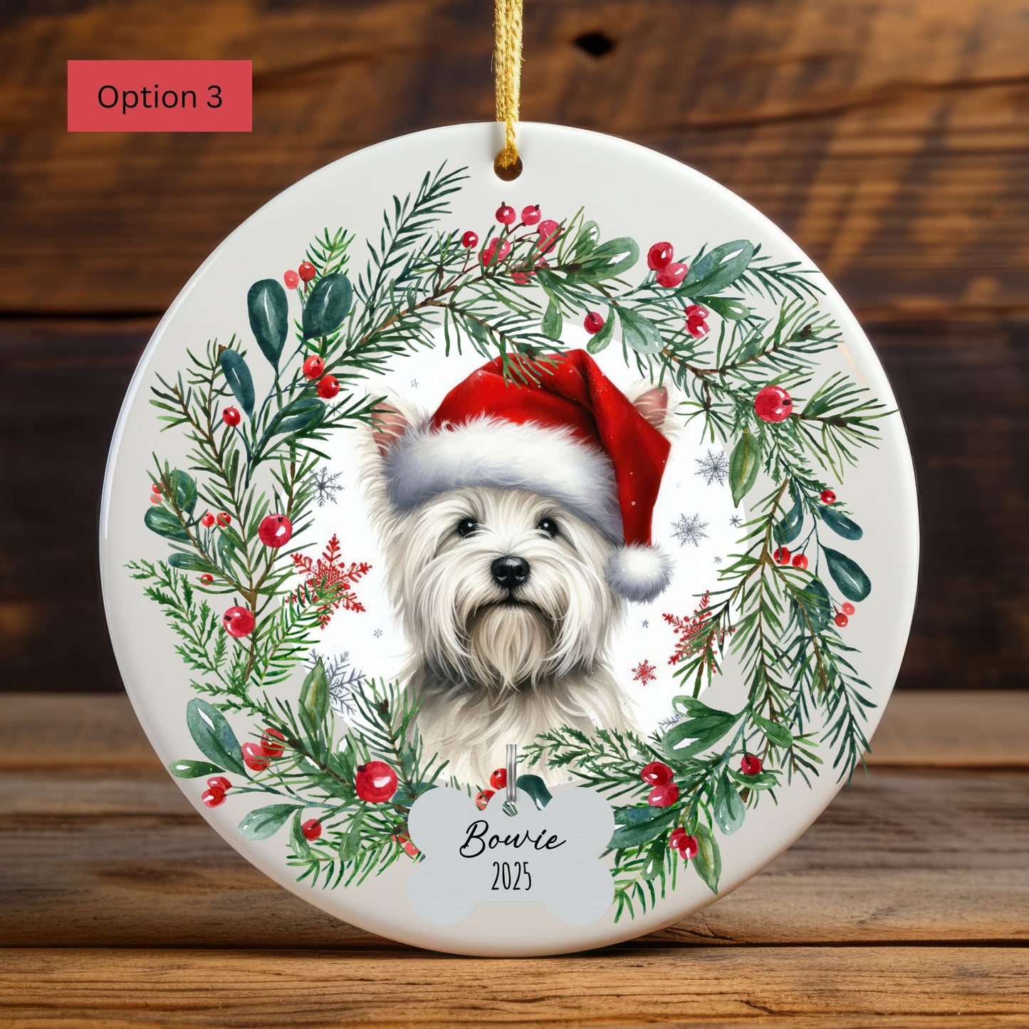 Personalized West Highland Terrier Ornament