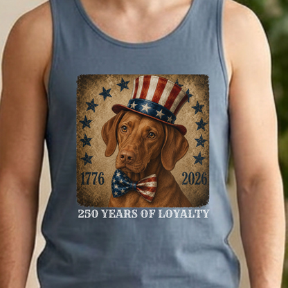 Vizsla Patriotic Tank Top, 250 Years of Loyalty