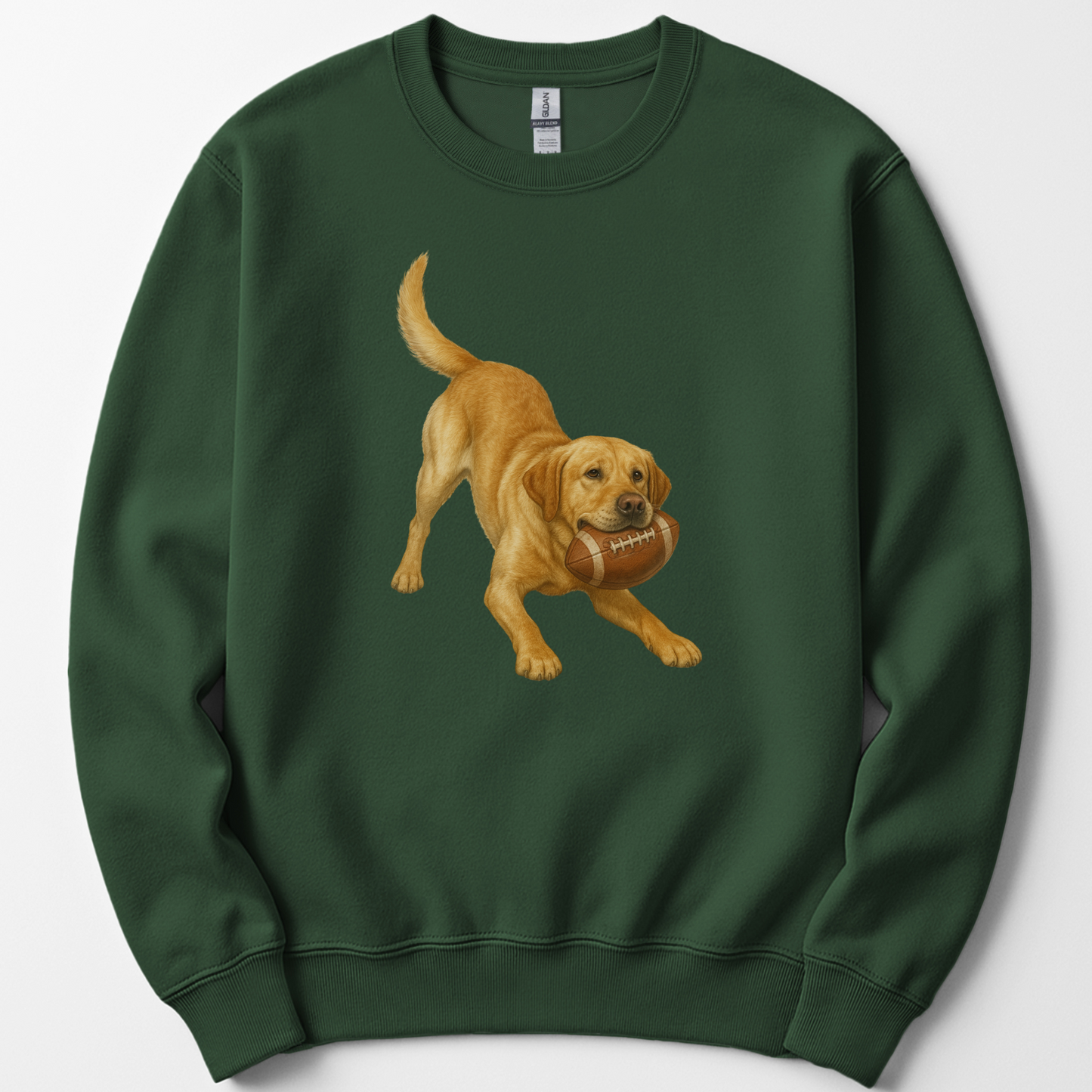 Yellow Lab Football Sweatshirt Dog Lover Game Day Crewneck Labrador Mom Gift