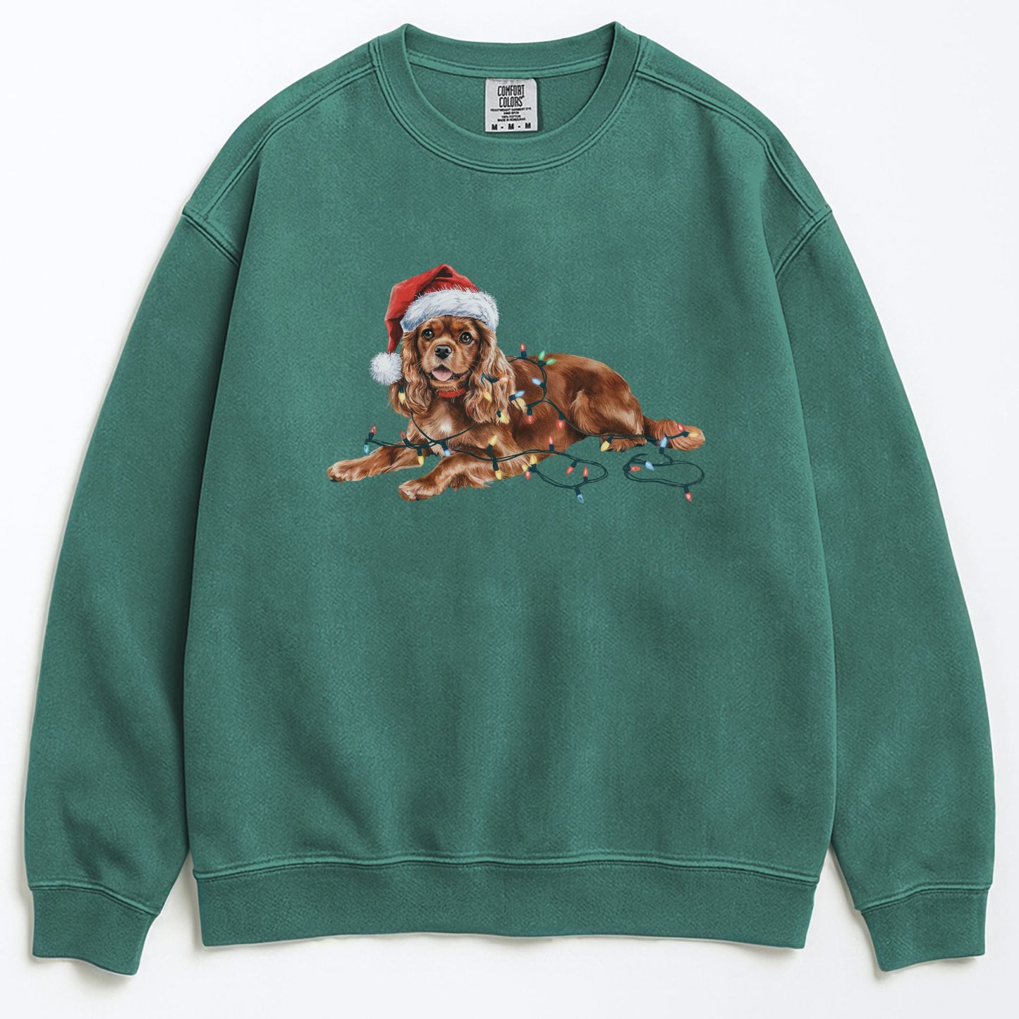 Ruby Cavalier Christmas Lights Sweatshirt