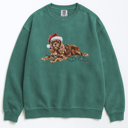 Ruby Cavalier Christmas Lights Sweatshirt