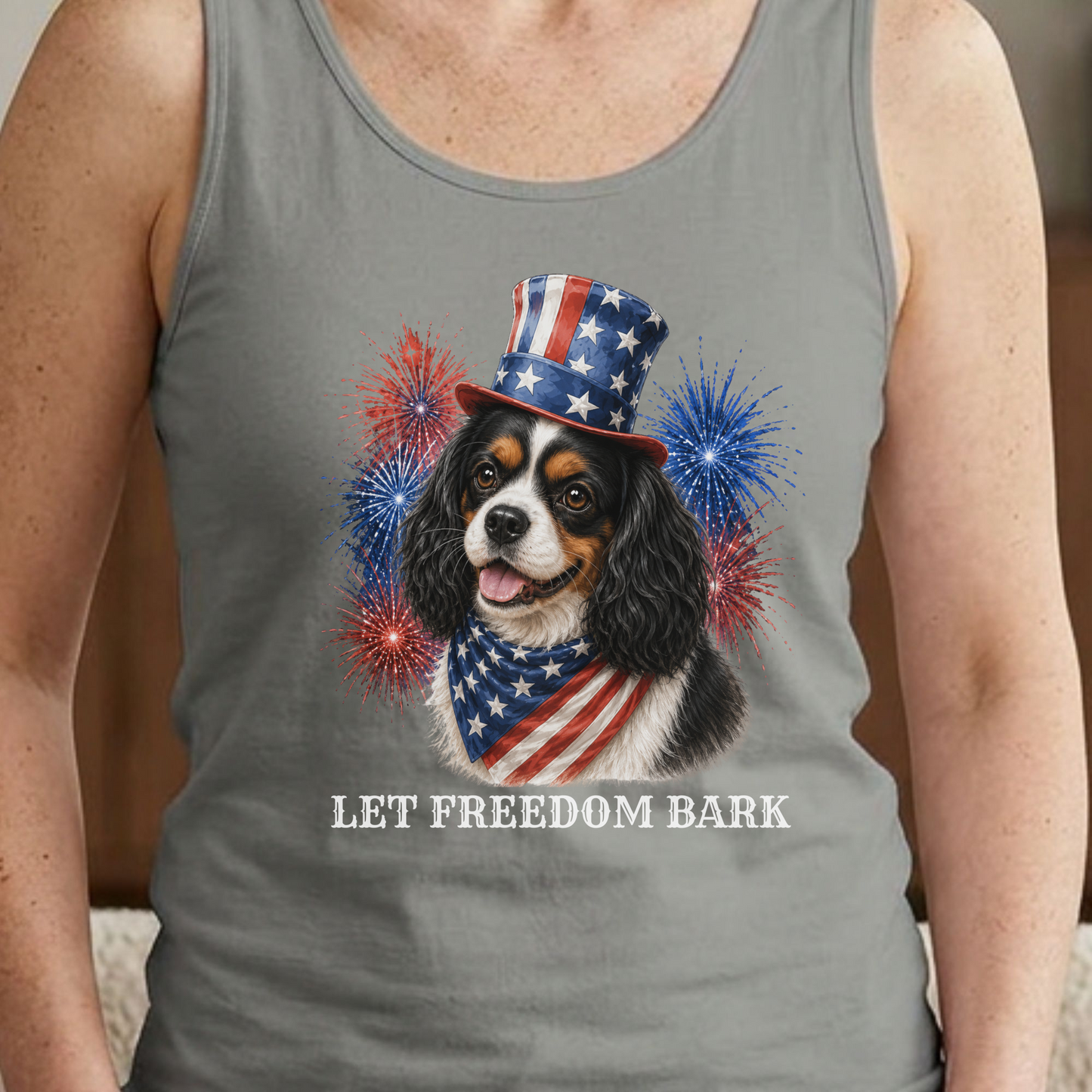 Patriotic Tricolor Cavalier Tank Top