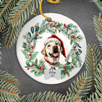 Load image into Gallery viewer, Personalized Yellow Lab Christmas Ornament
