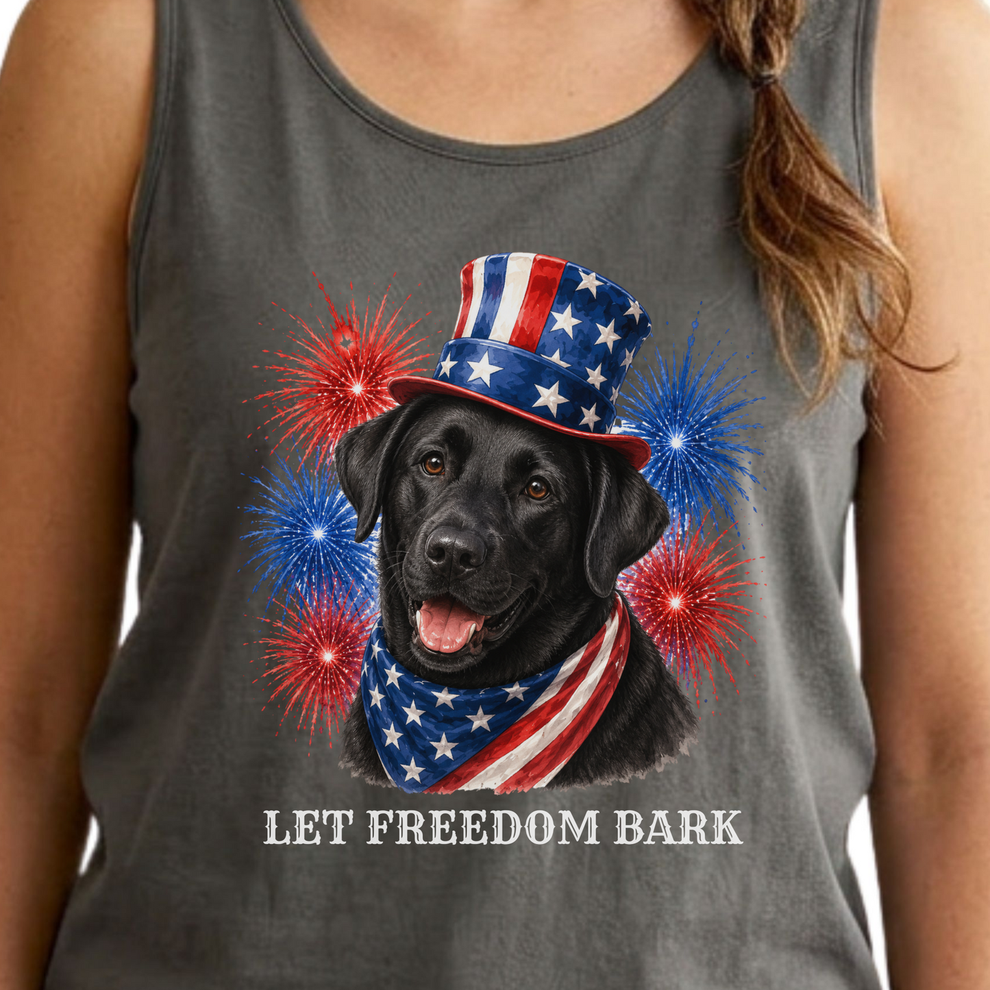 Patriotic Black Lab Tank Top