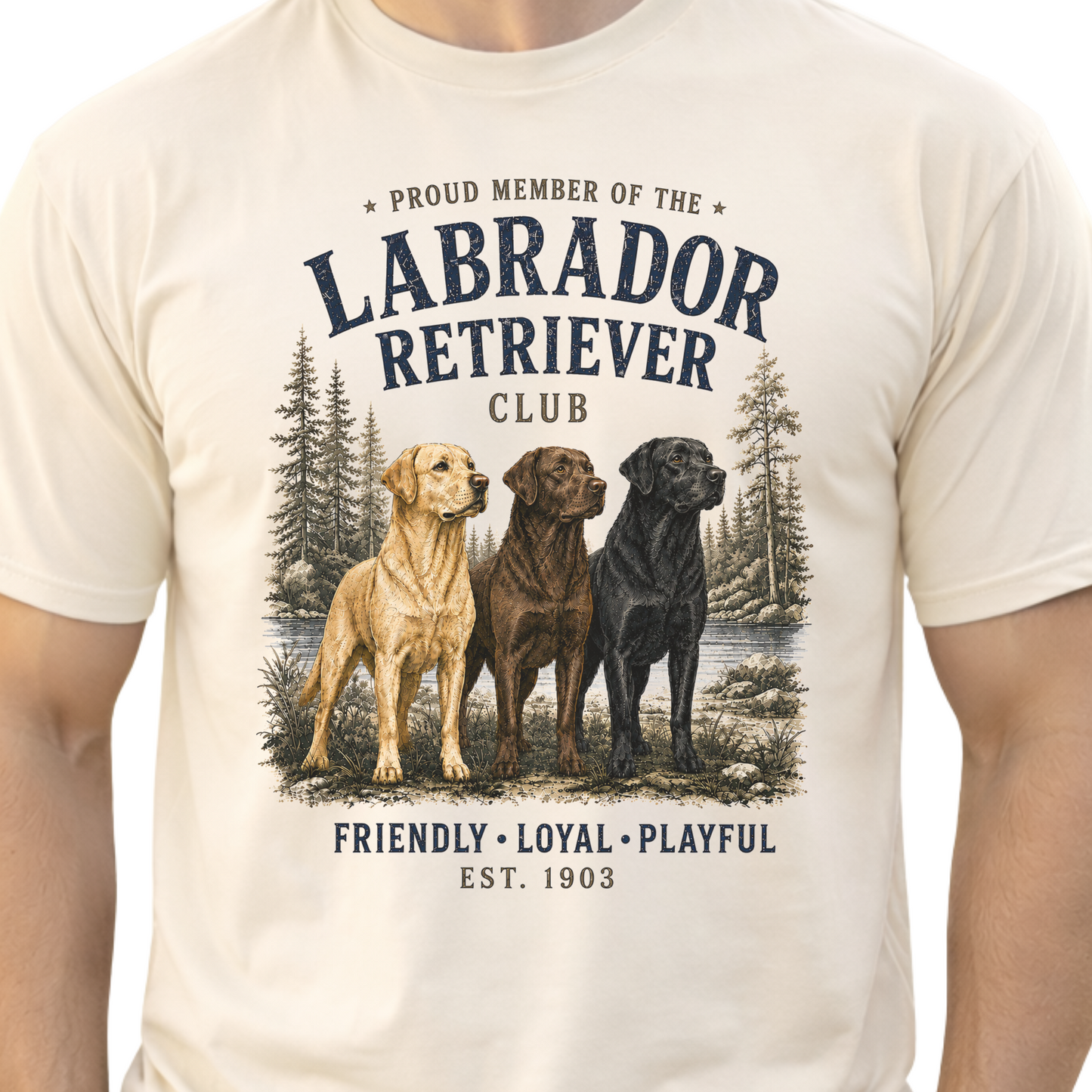 Vintage Labrador Retriever Club Tee