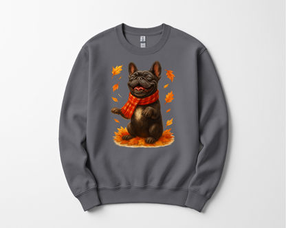 French Bulldog Autumn Sweatshirt, Cozy Fall Dog Shirt, Pet Lover Gift, Seasonal Canine Apparel